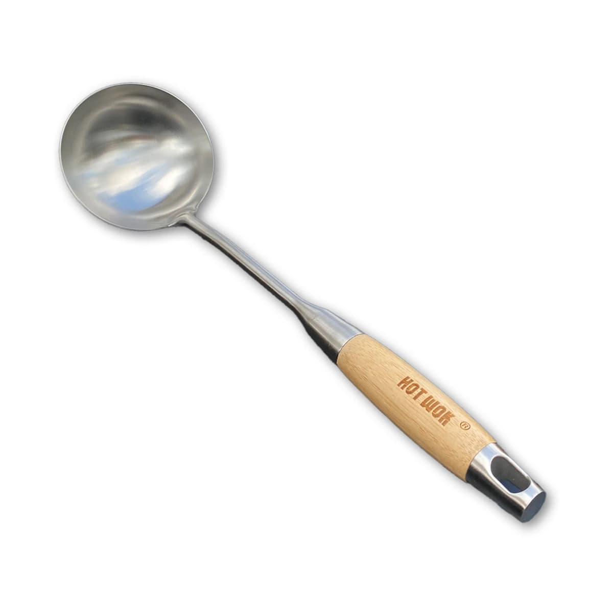 Hot Wok wokslev 36 cm, Rostfritt stål-bambus