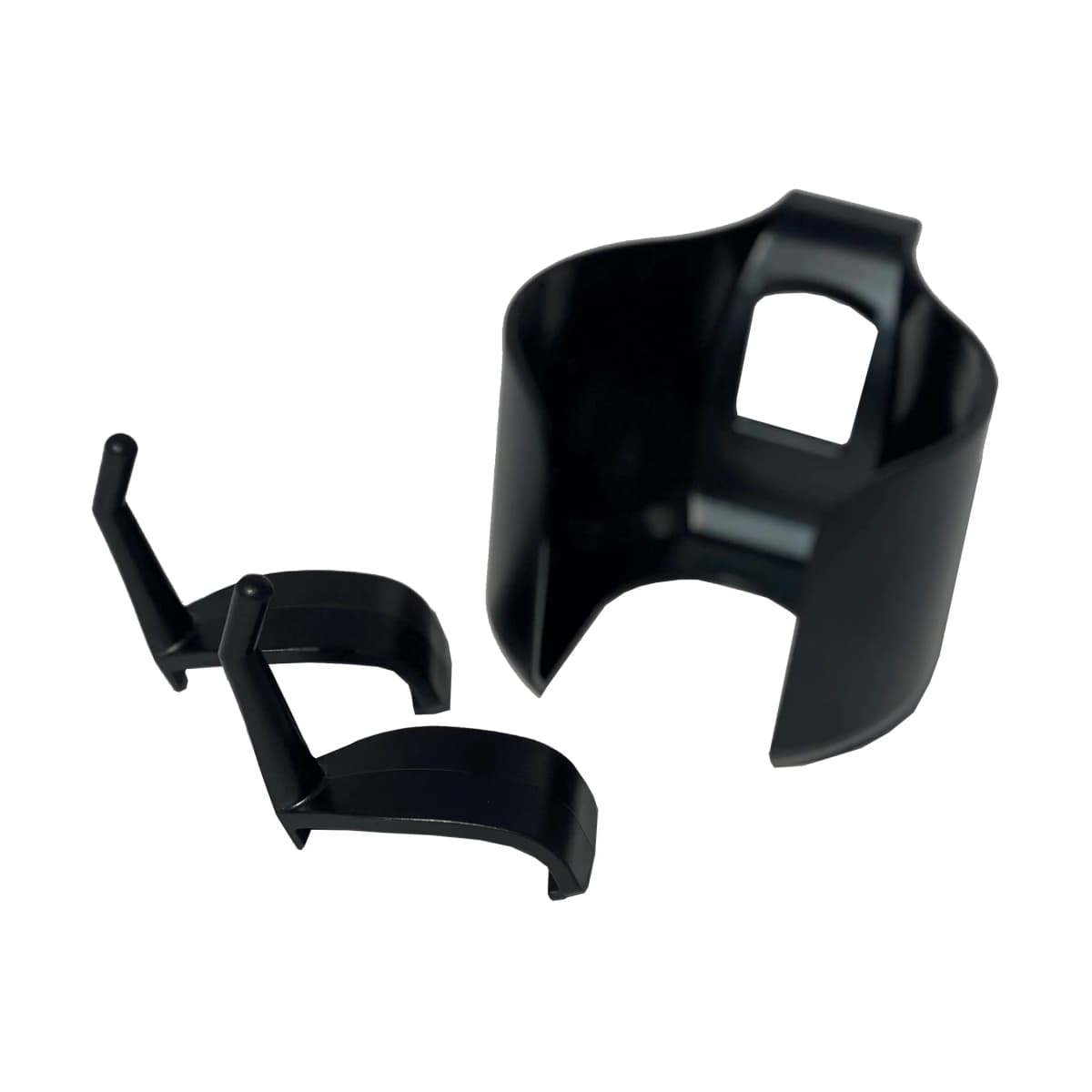 Top Line kopp-holder og 2 stk kroker, Svart