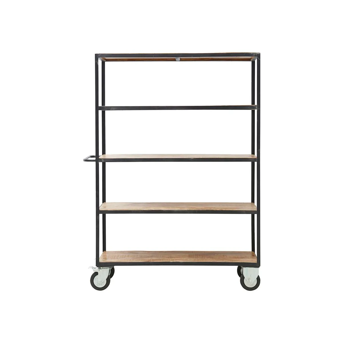 House Doctor hyllesystem 4 hjul 175 cm, Svart-natur