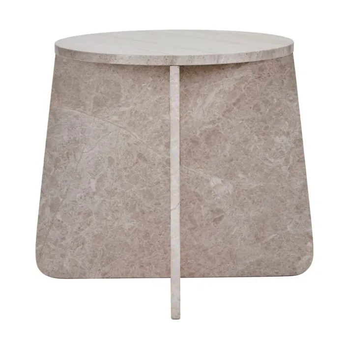 Marb sidebord 48x48x40 cm, Beige marmor