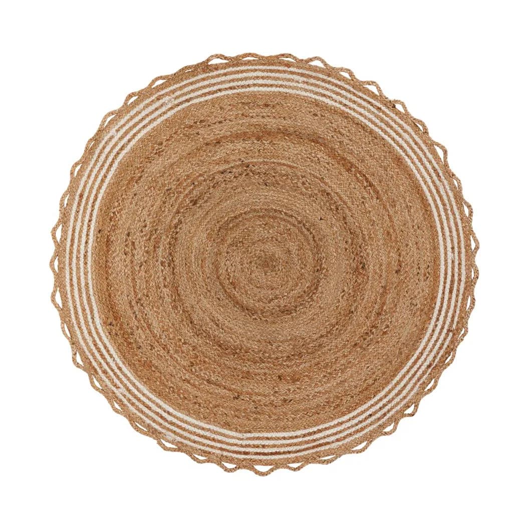 Nord juletrematte Ø 120 cm, Jute-hvit