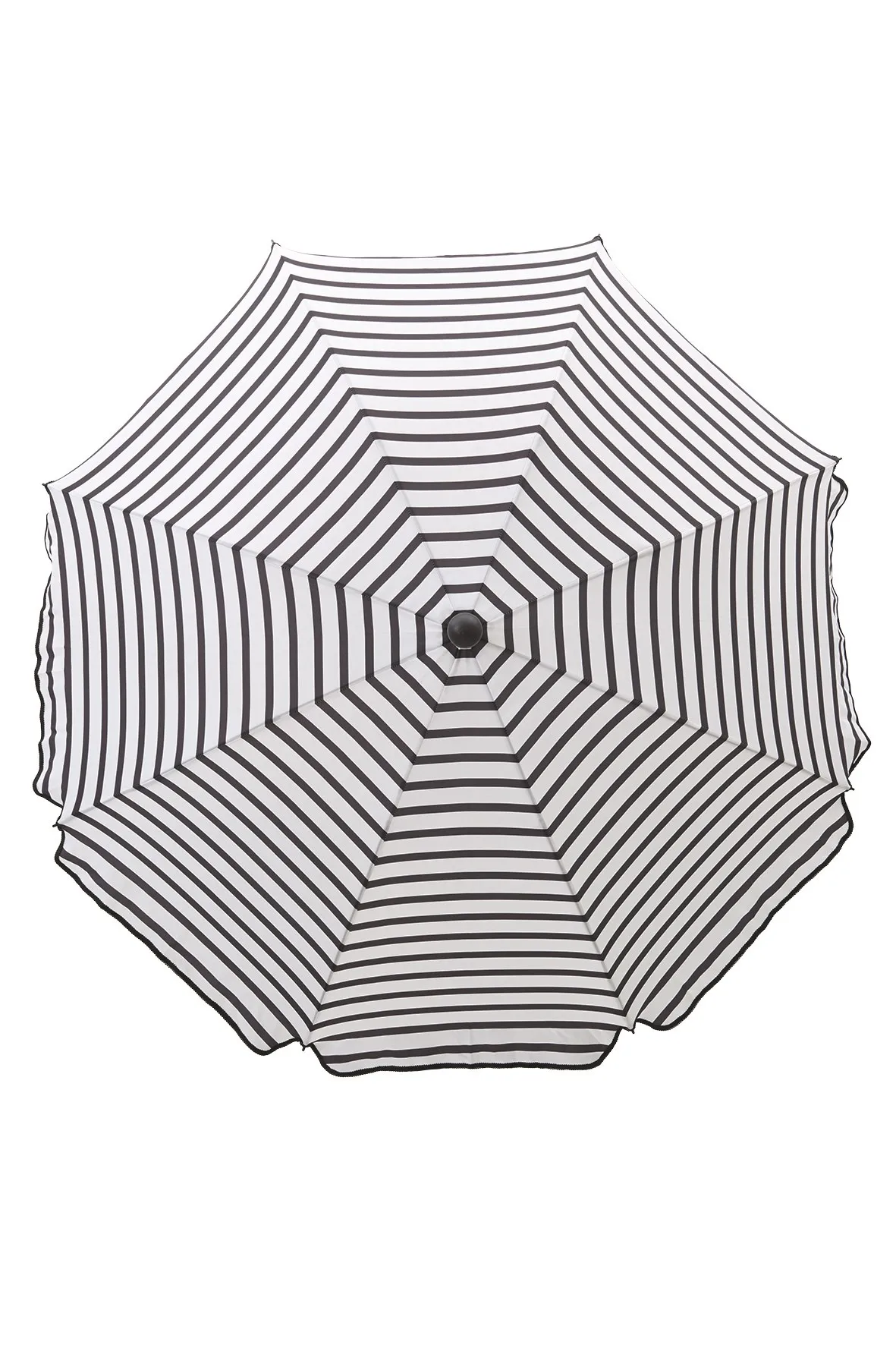 Oktogon parasoll 180 cm, Svart-hvitt
