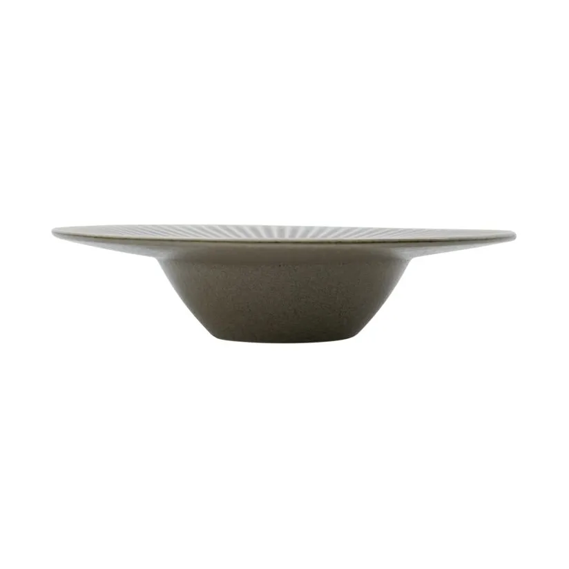 Pleat pastatallerken Ø26 cm, Grå-brun