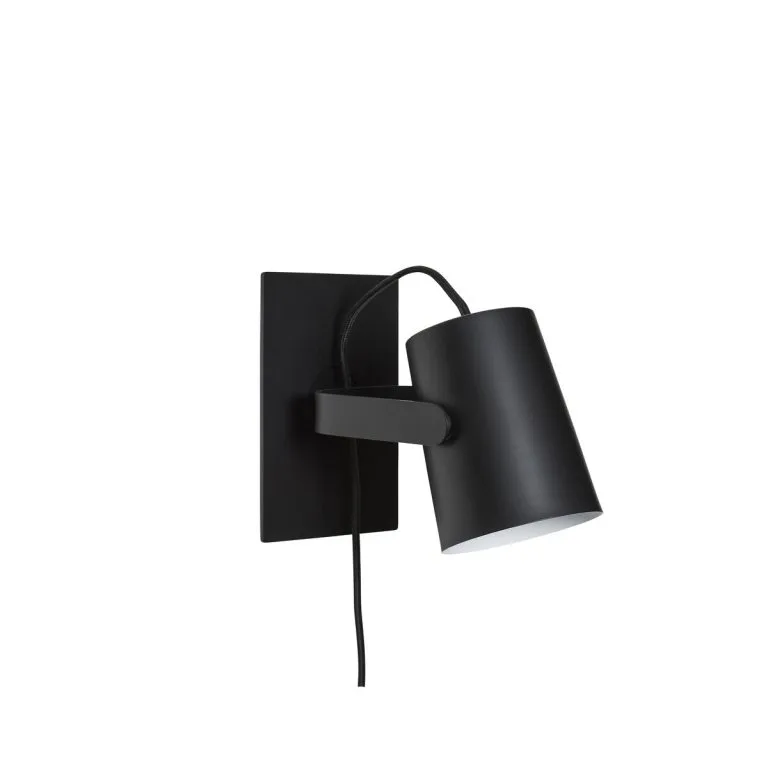 Ardent vegglampe 17 cm, Svart