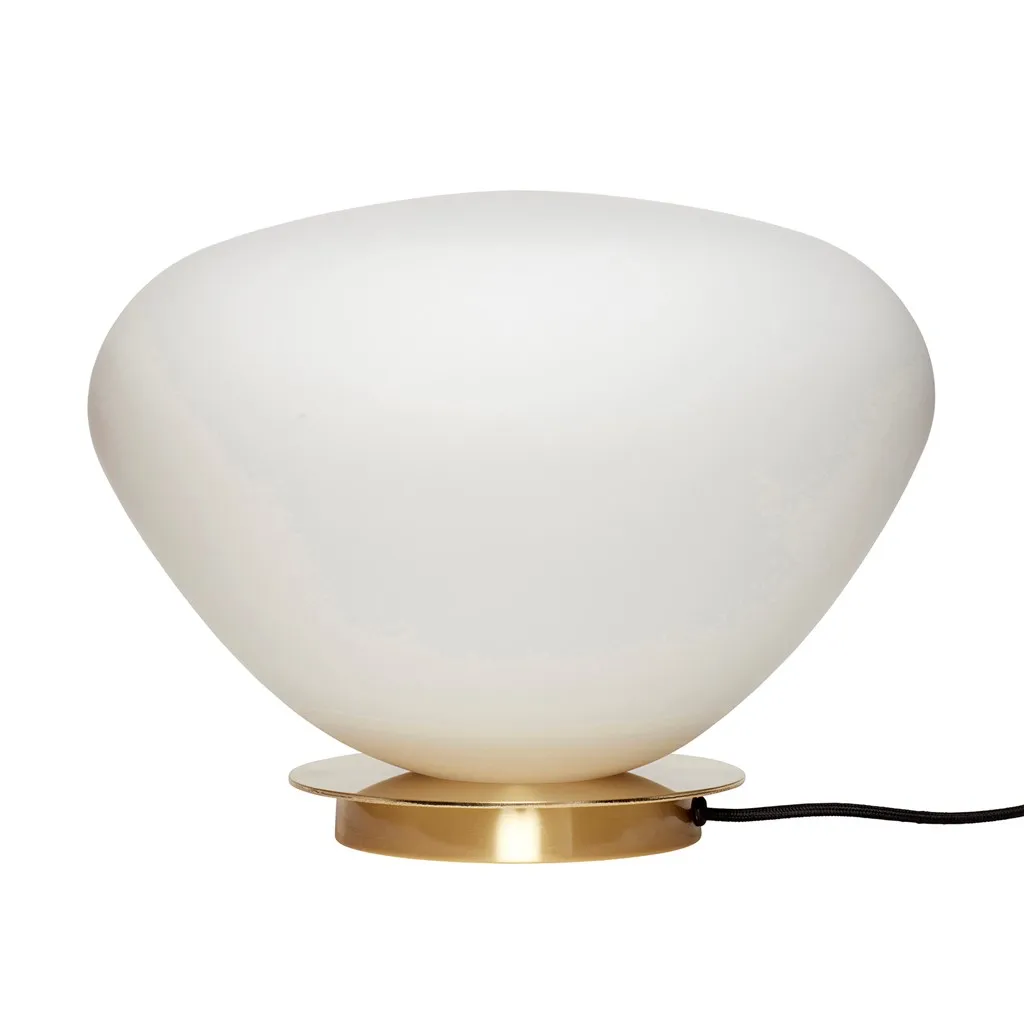 Hübsch bordlampe 39 cm, Hvit-messing