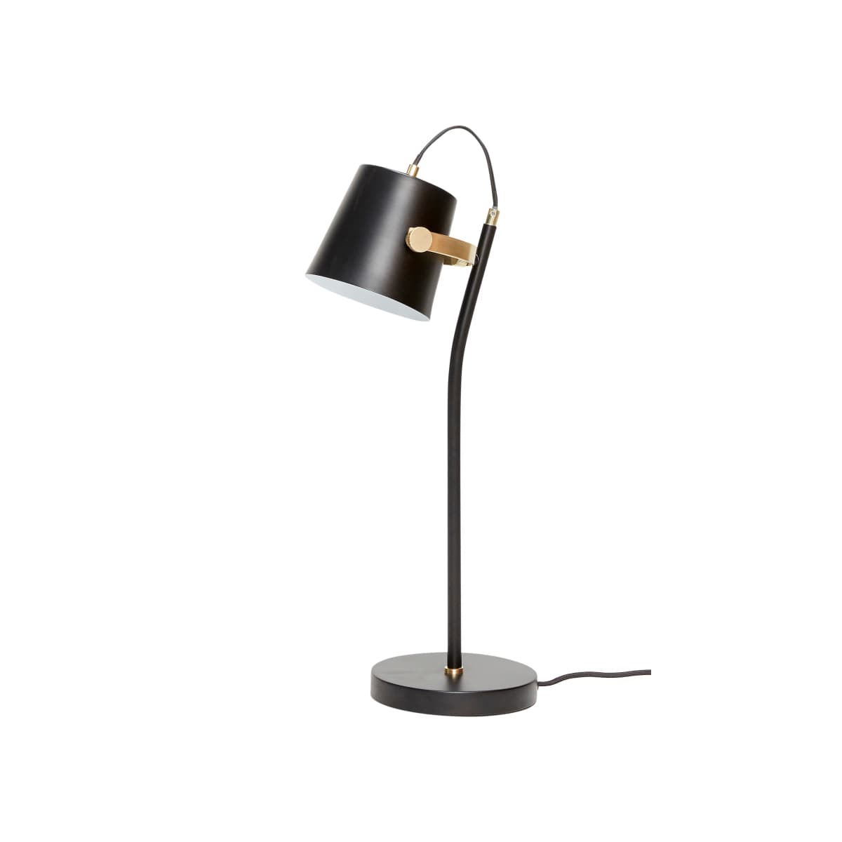 Hübsch bordlampe H58 cm, Sort-messing
