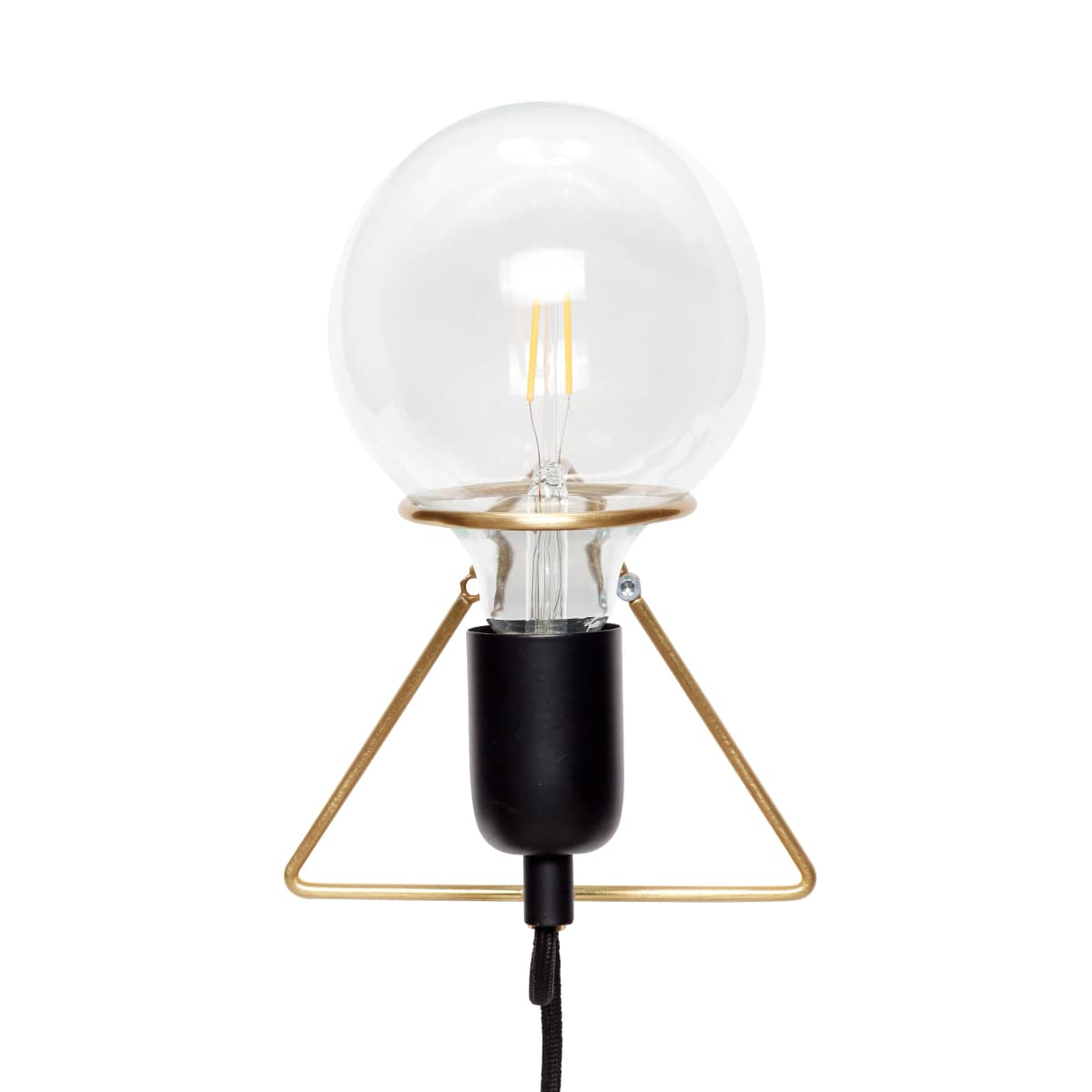 Hübsch vegglampe, Messing-svart