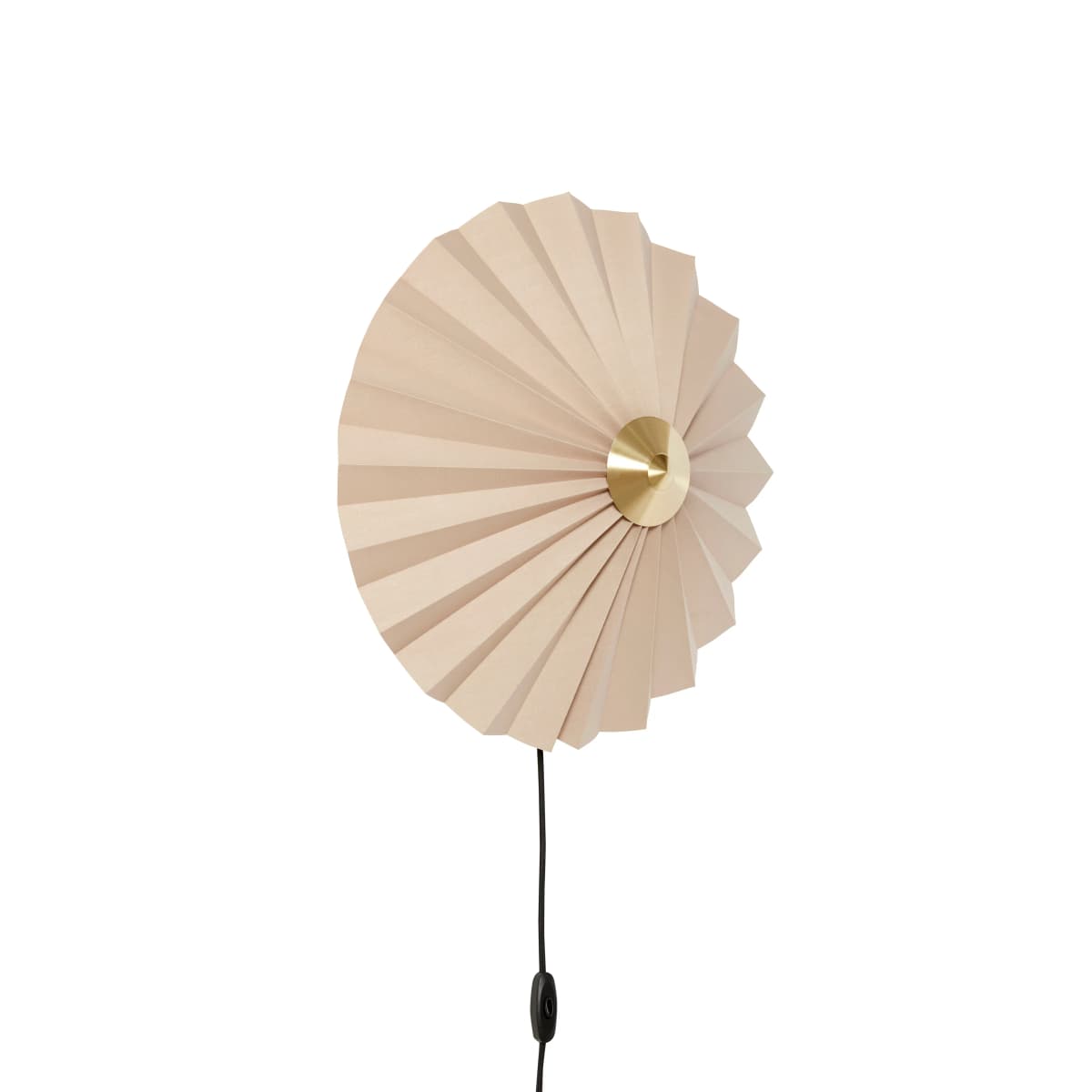 Pliss vegglampe, Beige