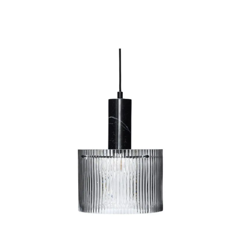 Revolve taklampe Ø25 cm, Marmor-svart-klar