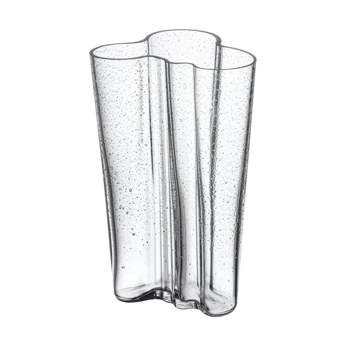 Alvar Aalto vase 200 mm, Bobleglass klar, jubileumsutgave