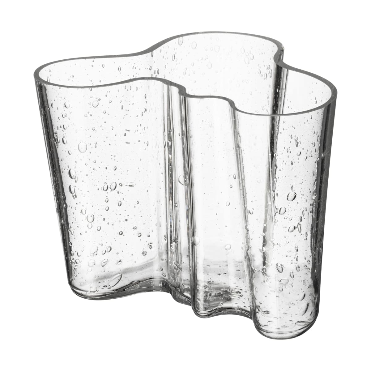 Alvar Aalto vase jubileumsutgave 120 mm, Bobleglass klar