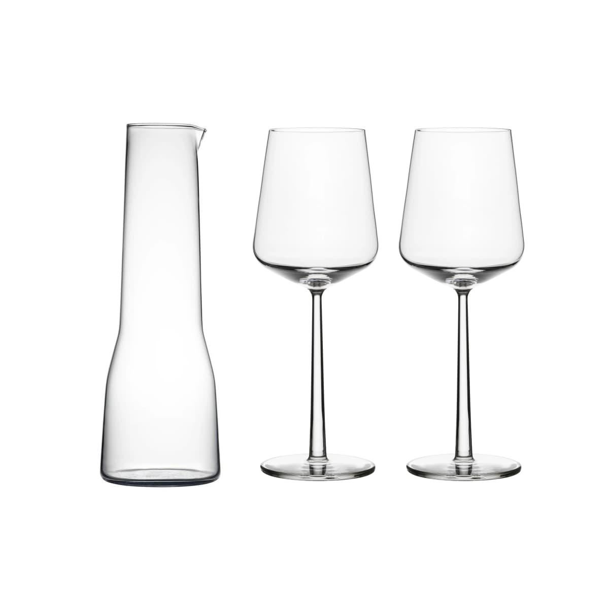 Essence karaffel og vinglass 2 deler,