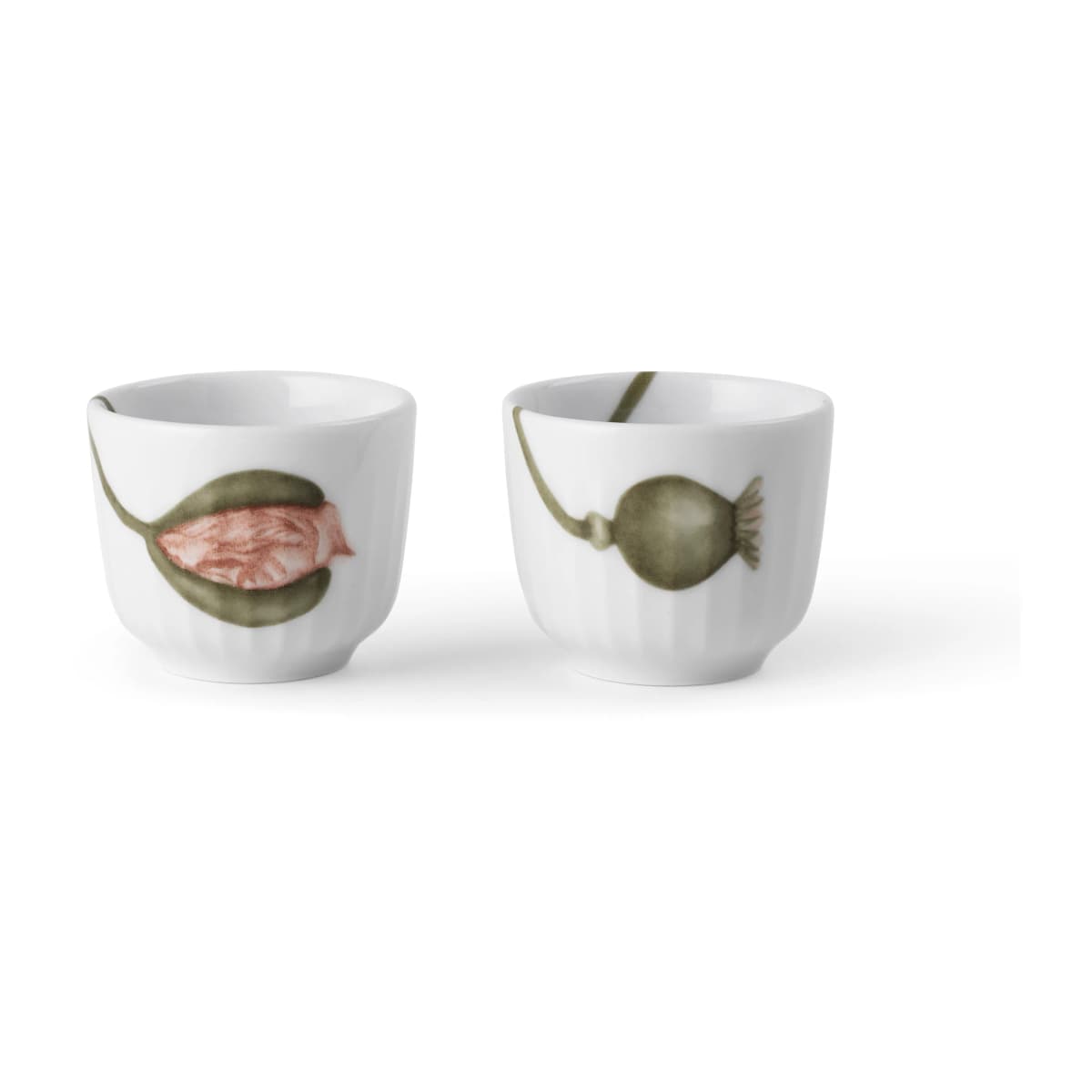 Hammershøi Poppy eggeglass 2-pakning, Hvit-dekor