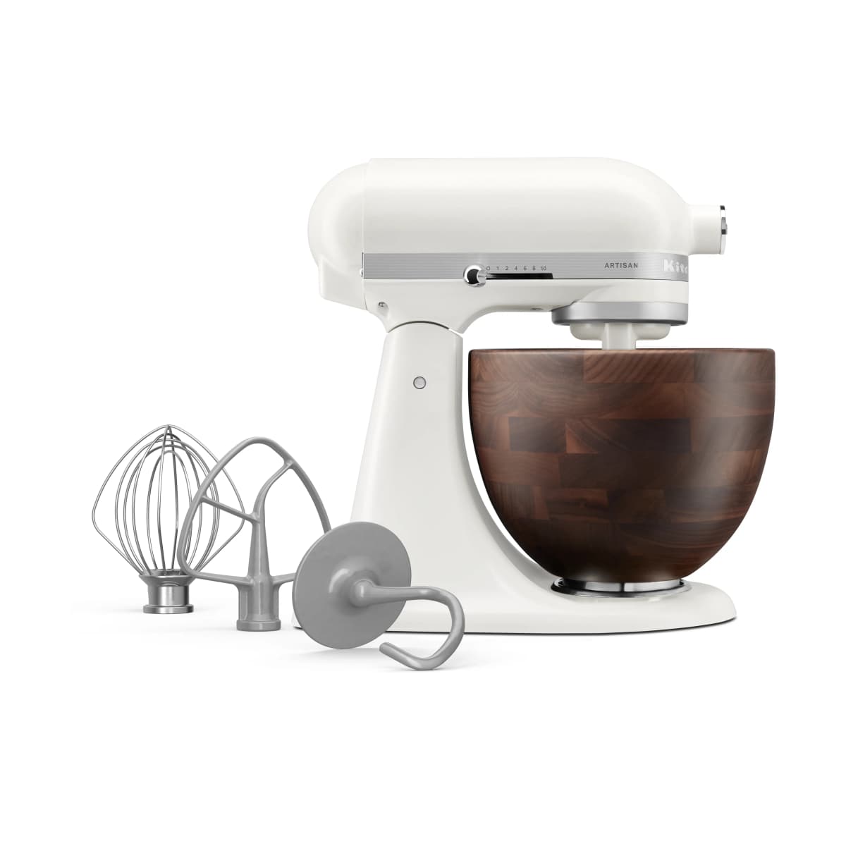Aritsan 5KSM156 kjøkkenmaskin med treskål 4,7 l, Porcelain white-walnut