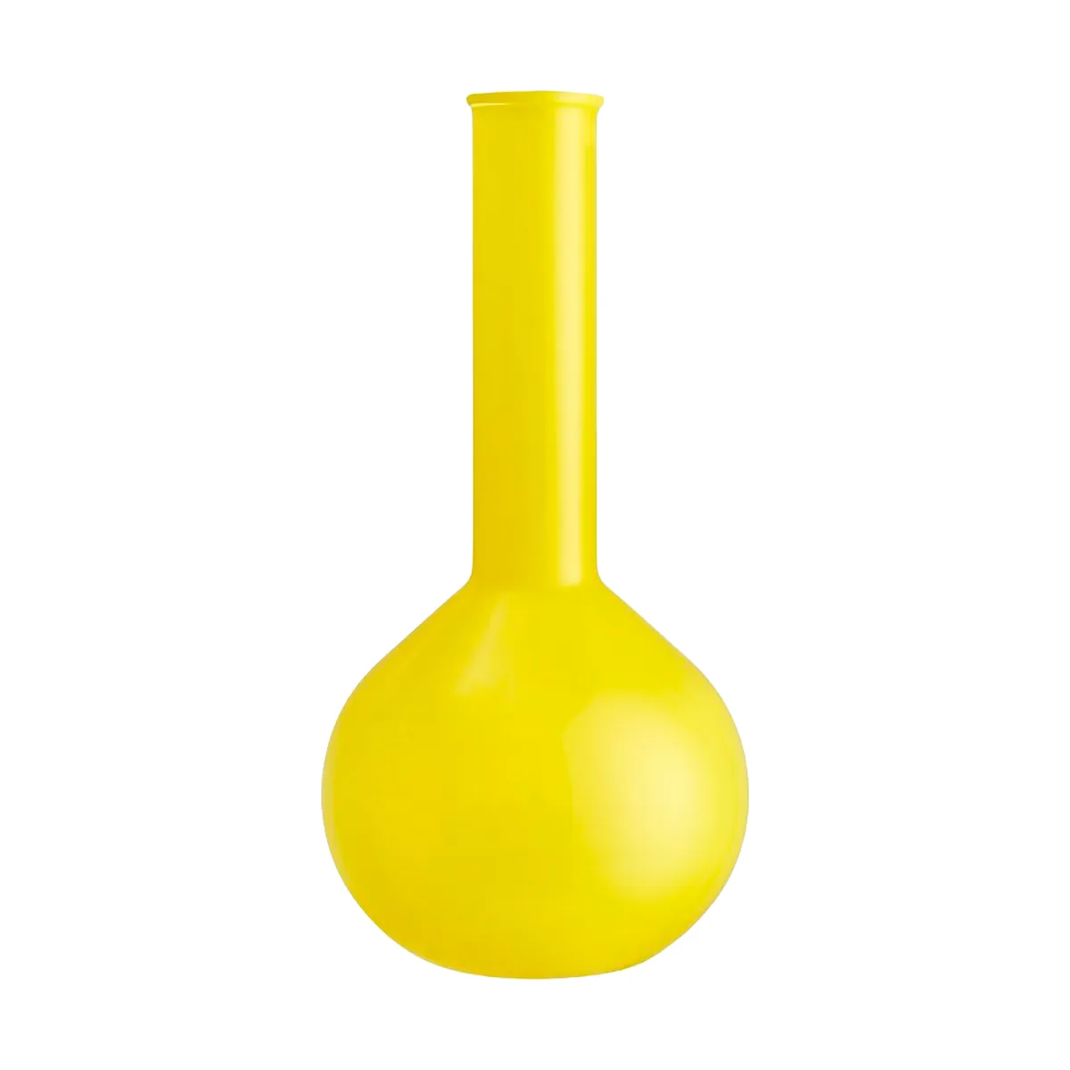 Lab rund flaske vase 31,5 cm, Gul