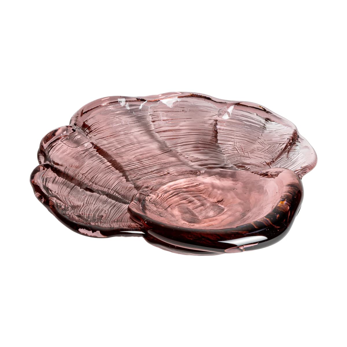 Venusmussla kunstglass fat 30 x 33 cm, Rosa