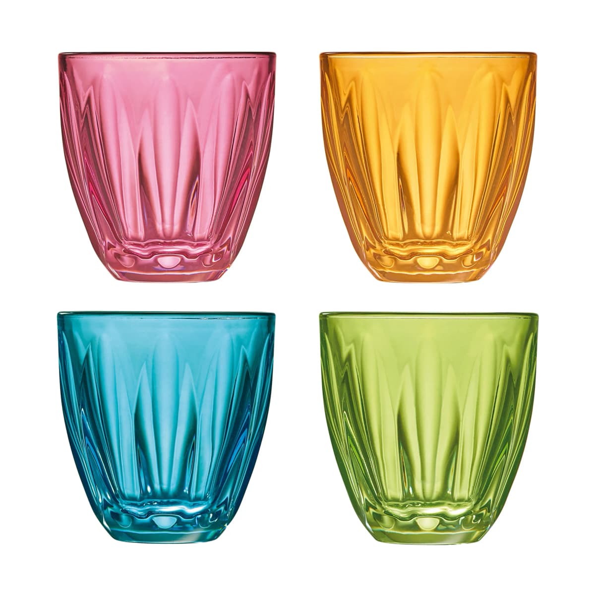 Lily vannglass ulike farger, 4 deler