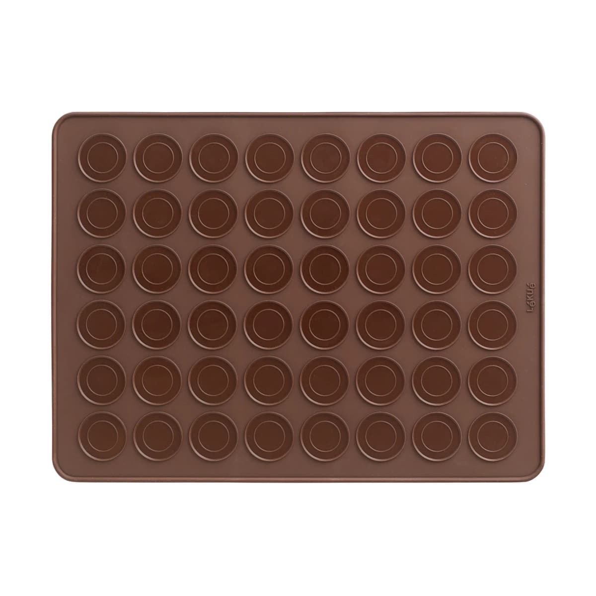 Lékué macarons bakematte i silikon 40 cm, Brun