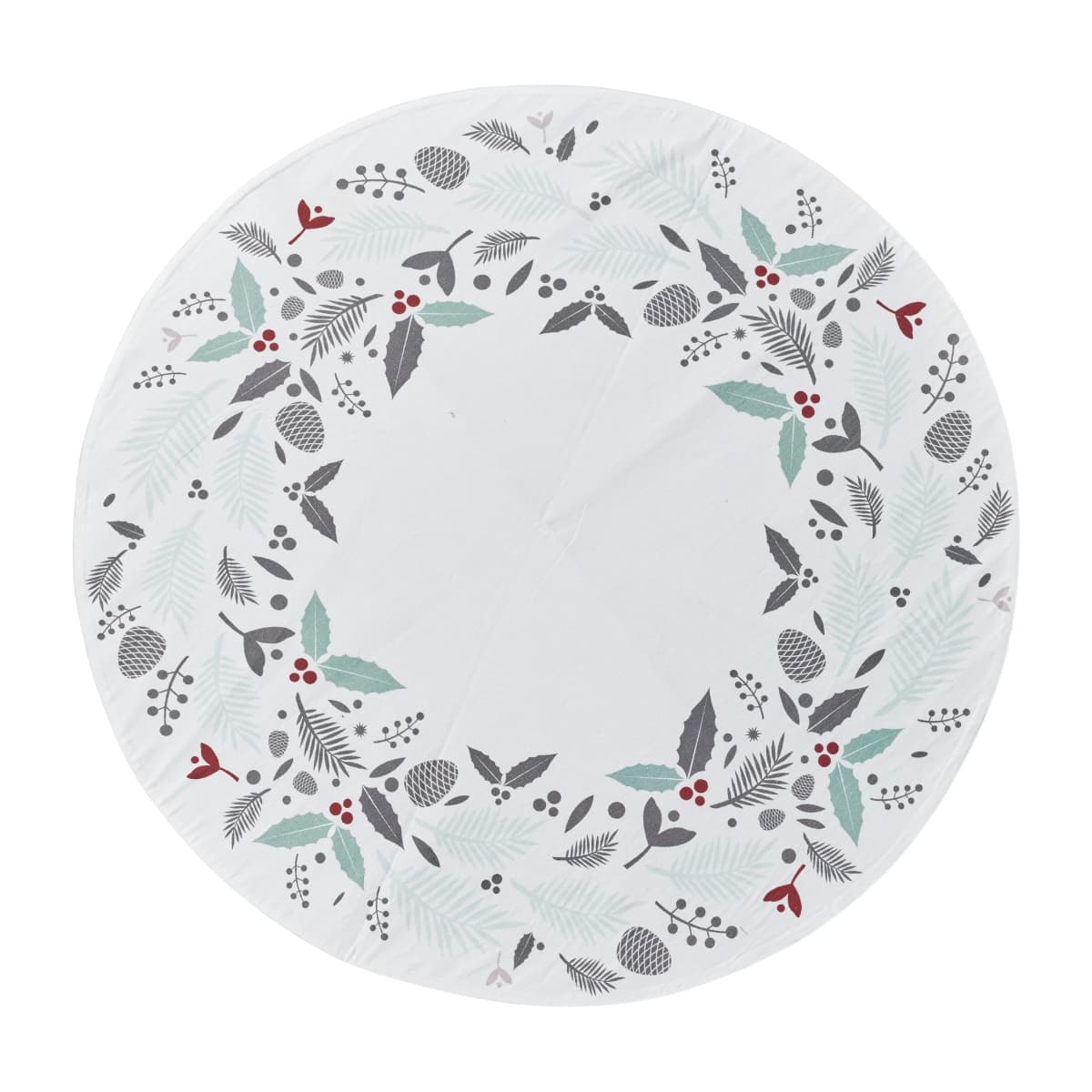 Cristivia julgransmatta Ø110 cm, white-multi