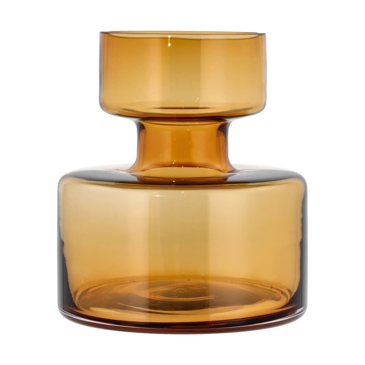 Tubular glassvase 20 cm, Amber