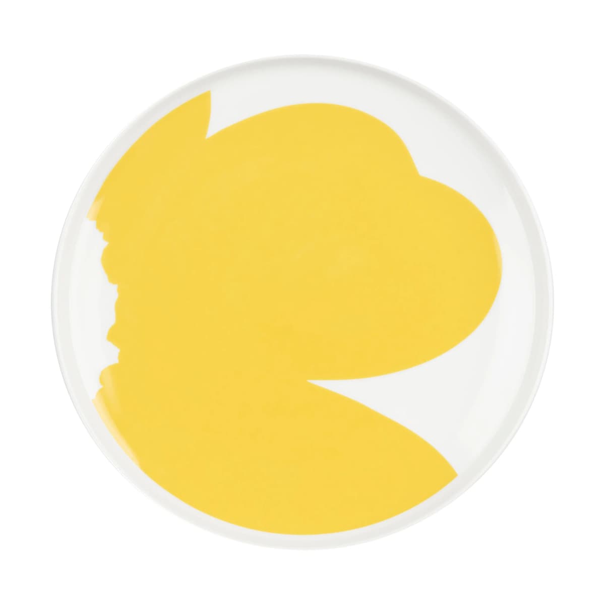 Iso Unikko tallerken Ø25 cm, White-spring yellow