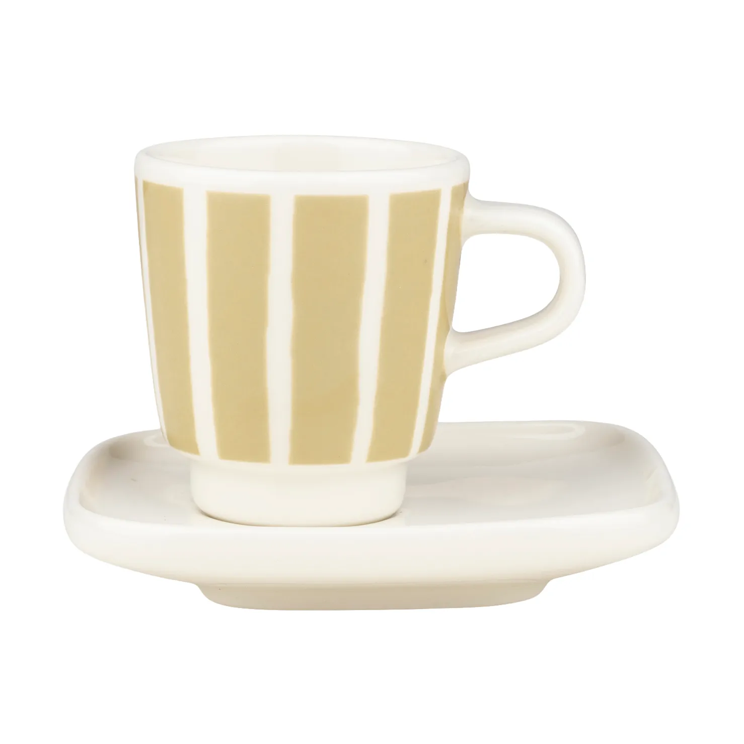 Piccolo espressokopp med fat, White-sand, 5 cl