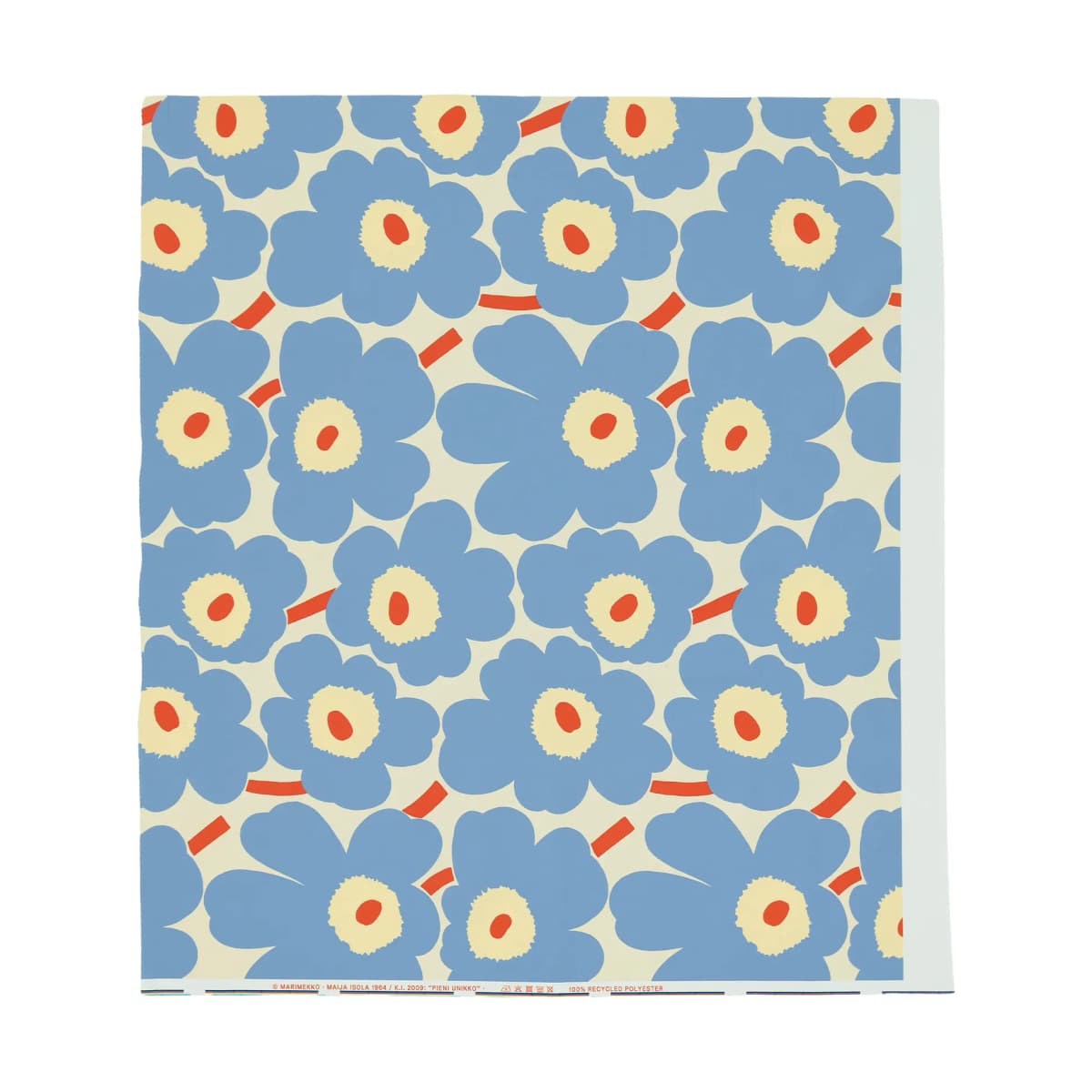 Pieni unikko utendørsstoff, Off white-light blue-melon-orange red