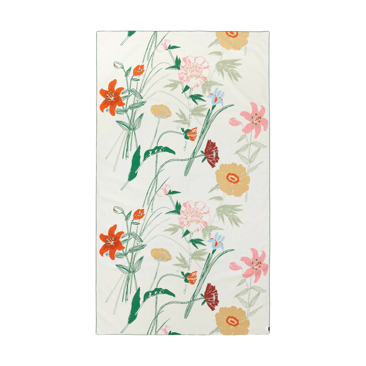 Puutarhakutsut bordduk 145x250 cm, White-green-orange-beige