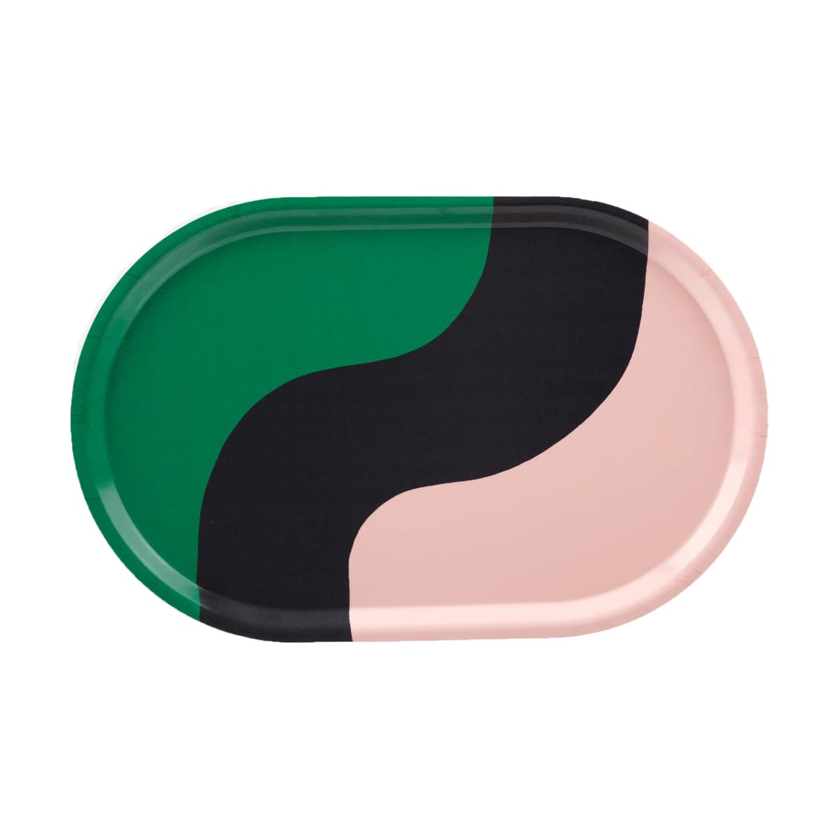 Seireeni brett 28 x 44 cm, Green-peach-dark blue