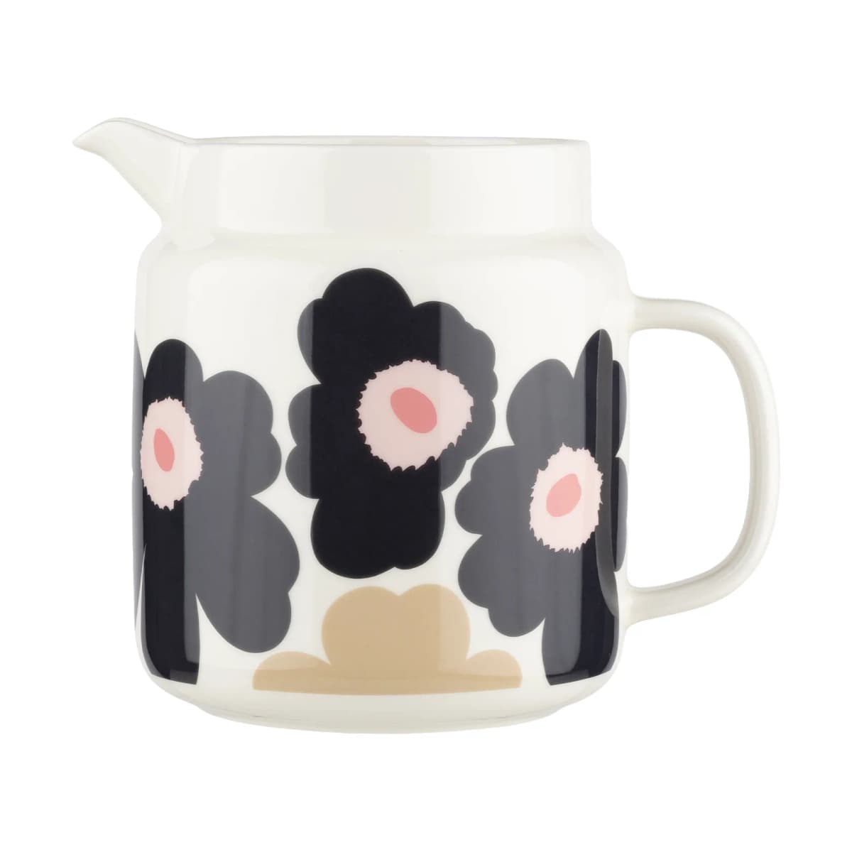 Unikko kanne 1,25 l, Off white-charcoal-sand-pink