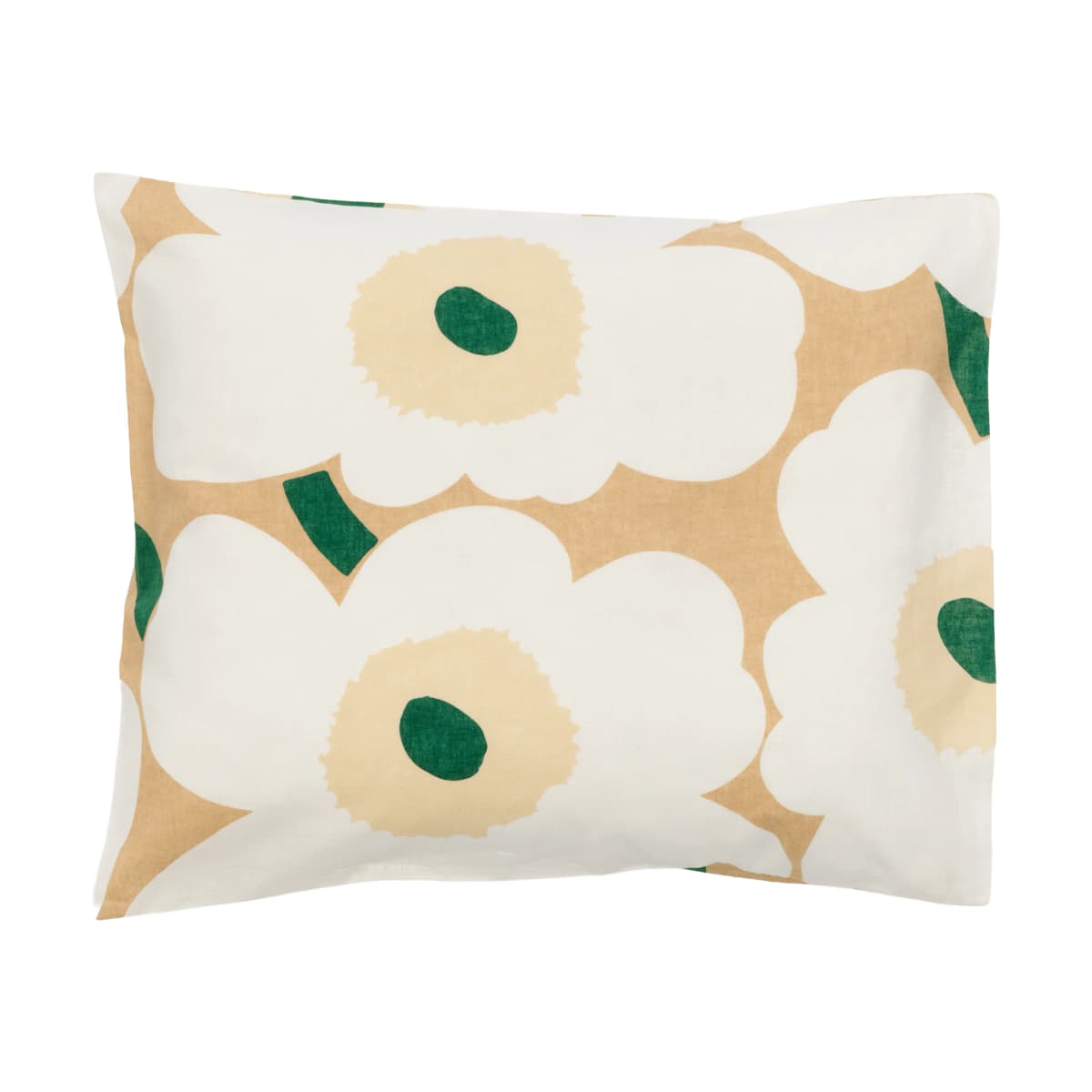 Unikko putevar/putetrekk 50 x 60 cm, Sand-off white-høy-emerald