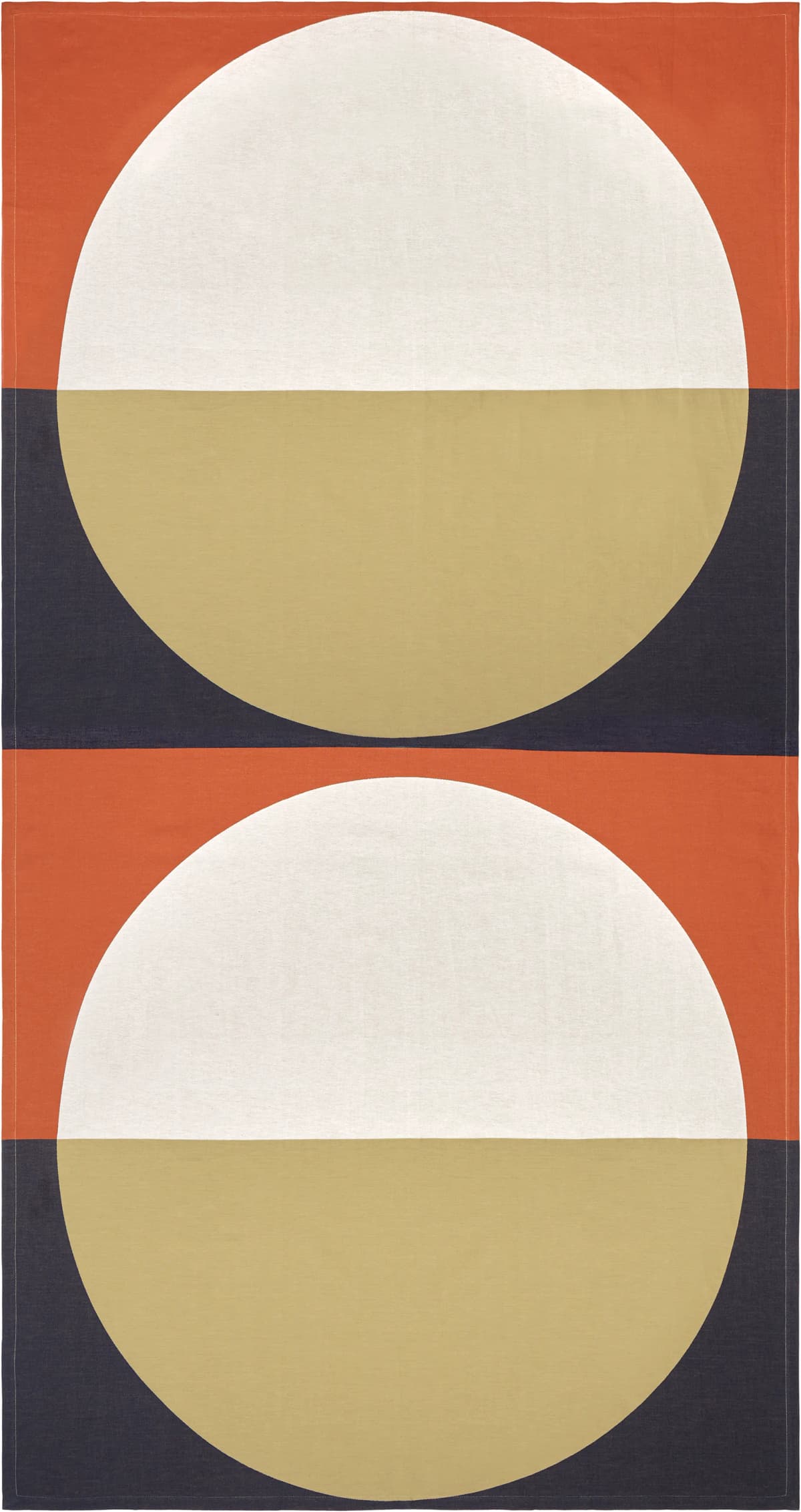 Viitta duk bomull-lin 150x280 cm, Red-blue-beige