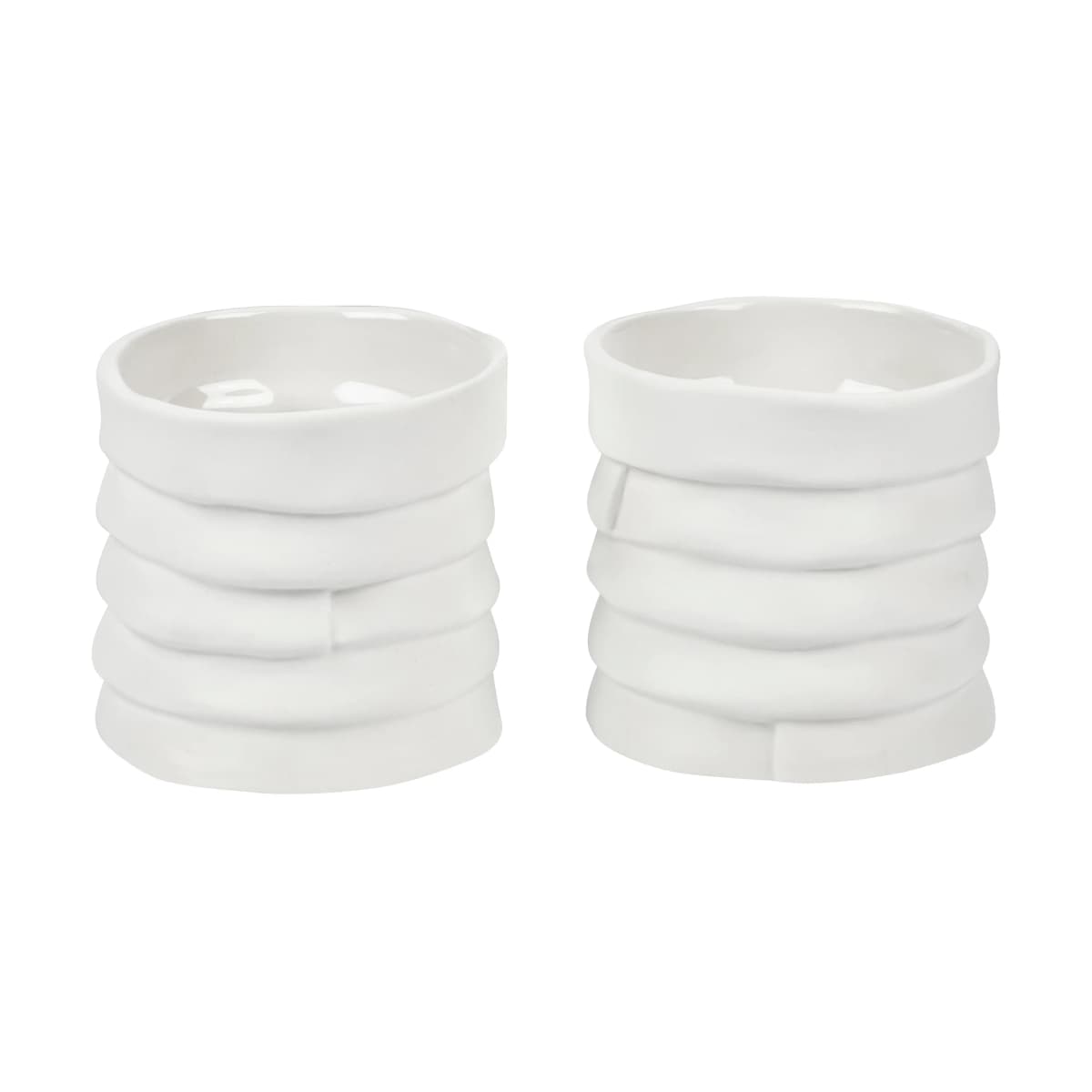Ribbon lyslykt Ø 7 cm 2-pakning, Offwhite