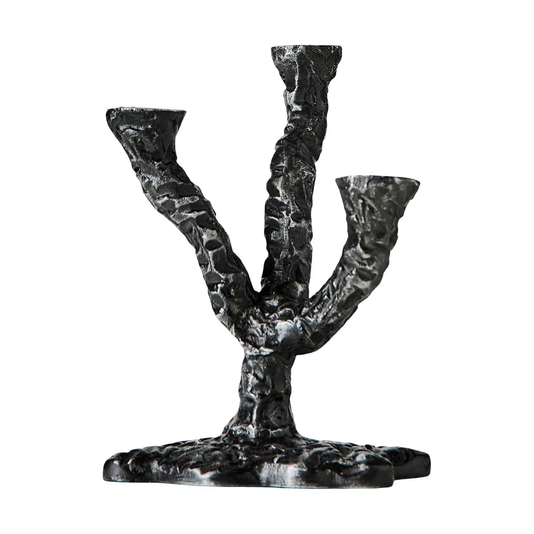 Ava lysestake 22 cm, Antikgrå