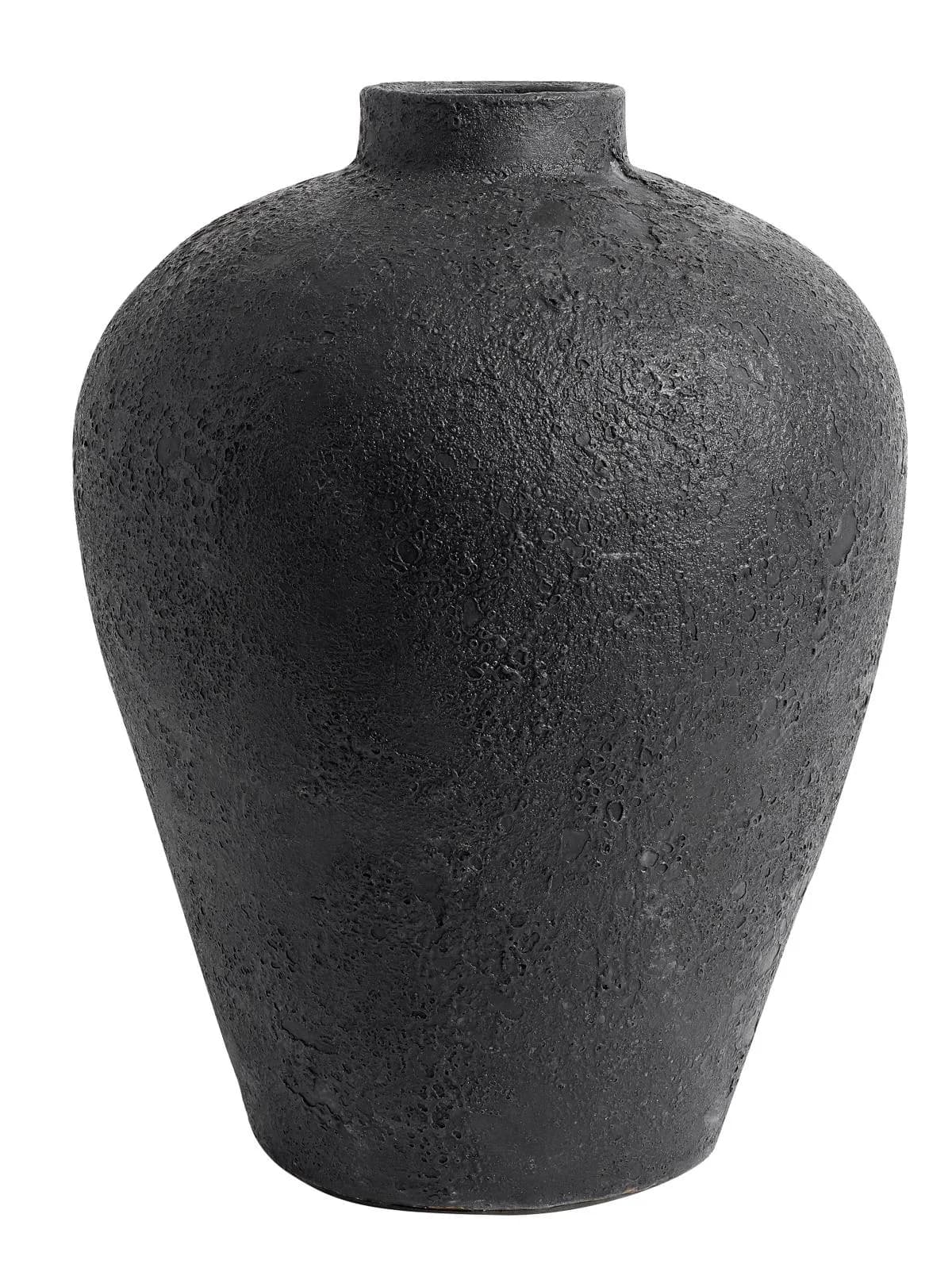 Luna krukke 40 cm, Svart-terracotta