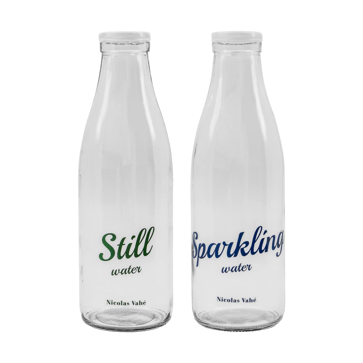 Flaske med lokk 1 L, 2 deler, Still-Sparkling