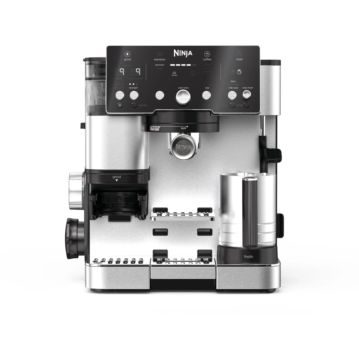 Ninja Luxe™ café essential 2-i-1 espressomaskin, Stainless steel
