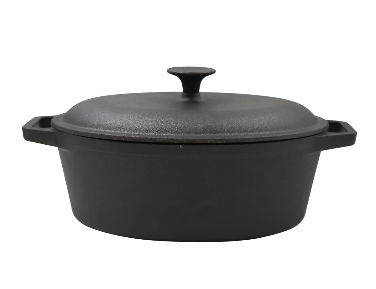 Nordwik støpejernsgryte oval 4 l, Svart