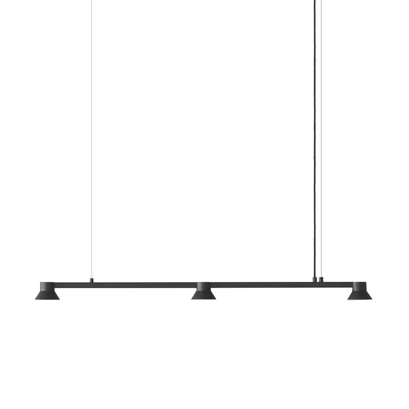 Hat taklampe lineær liten, Black
