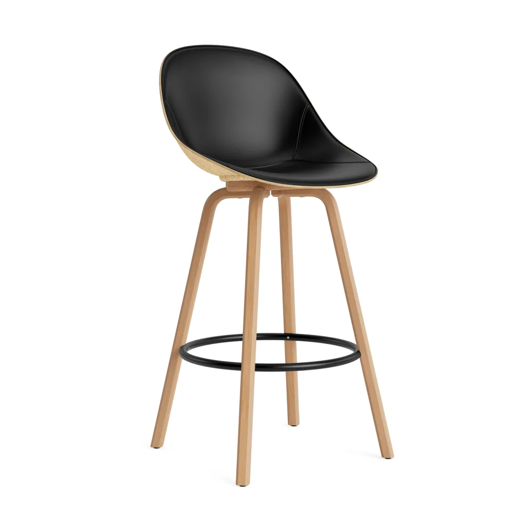Mat Bar Chair barkrakk fremsidepolstring 75 cm, Ultra 41599-hemp-beech-black steel