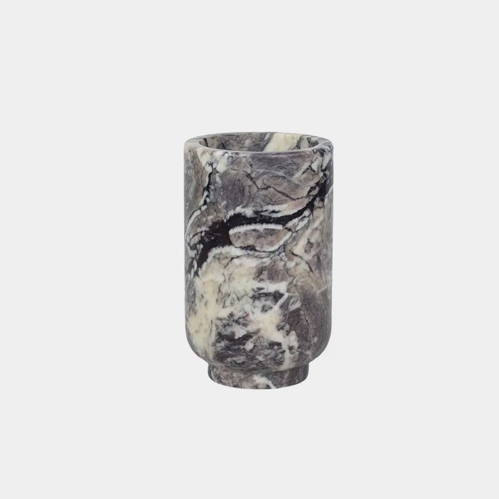 Stevie vase Ø12,5x20,5 cm, Grå marmor