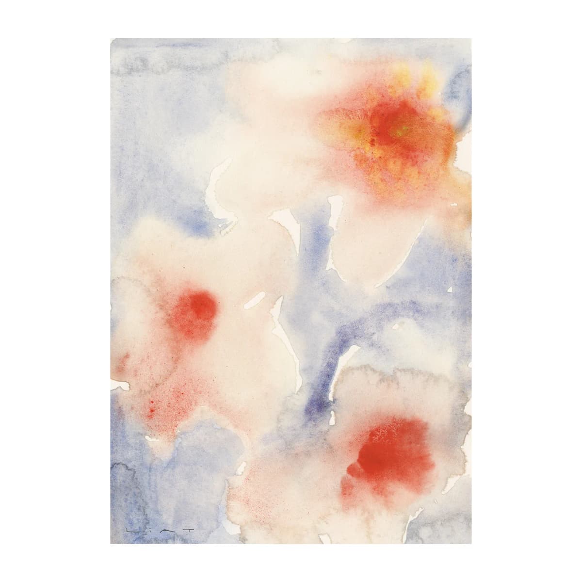 Three Flowers plakat, 30 x 40 cm