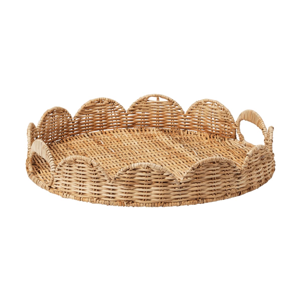 Round Scallop brett, Natural, 40 cm