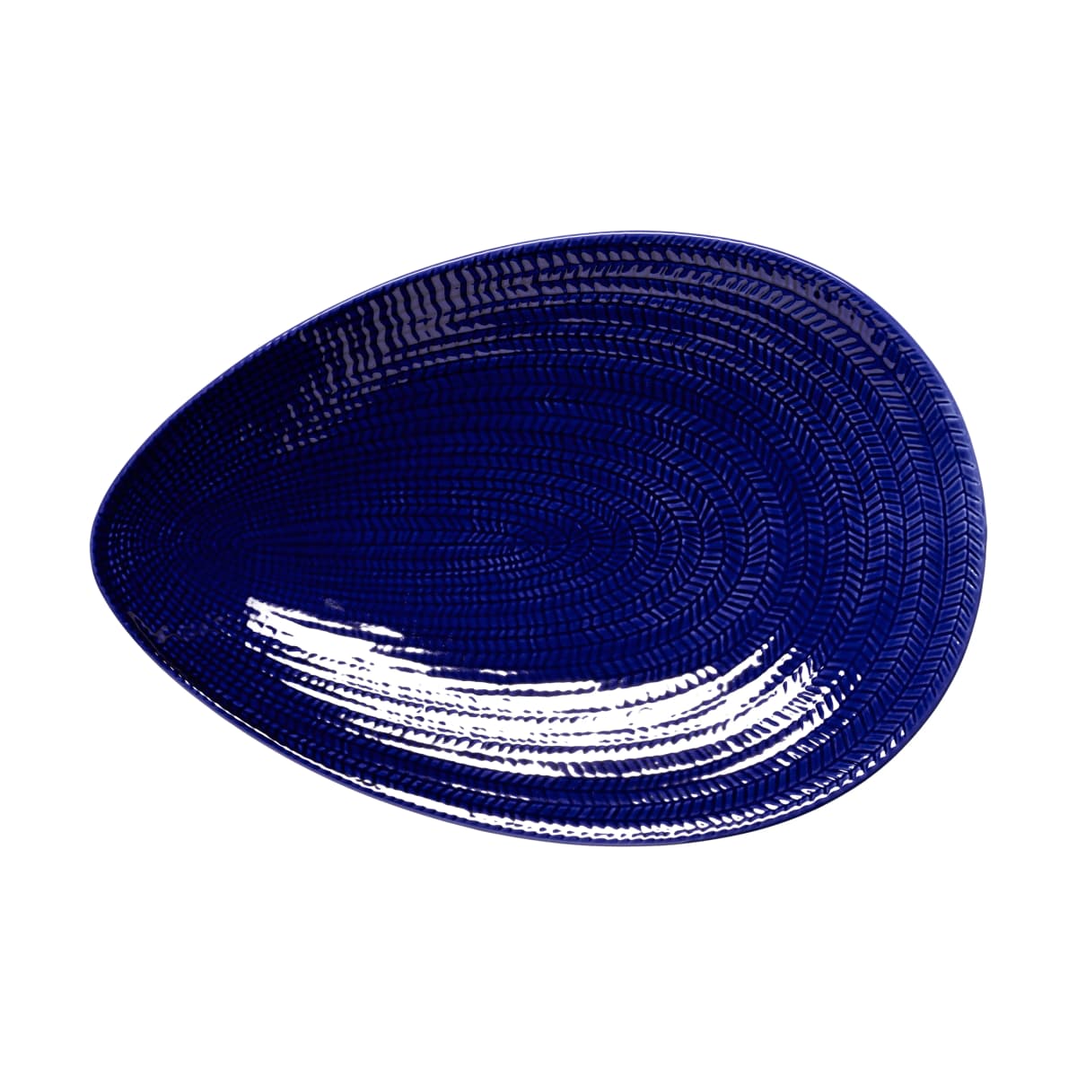 Blå ild serveringsfat, Blå, 20x29 cm