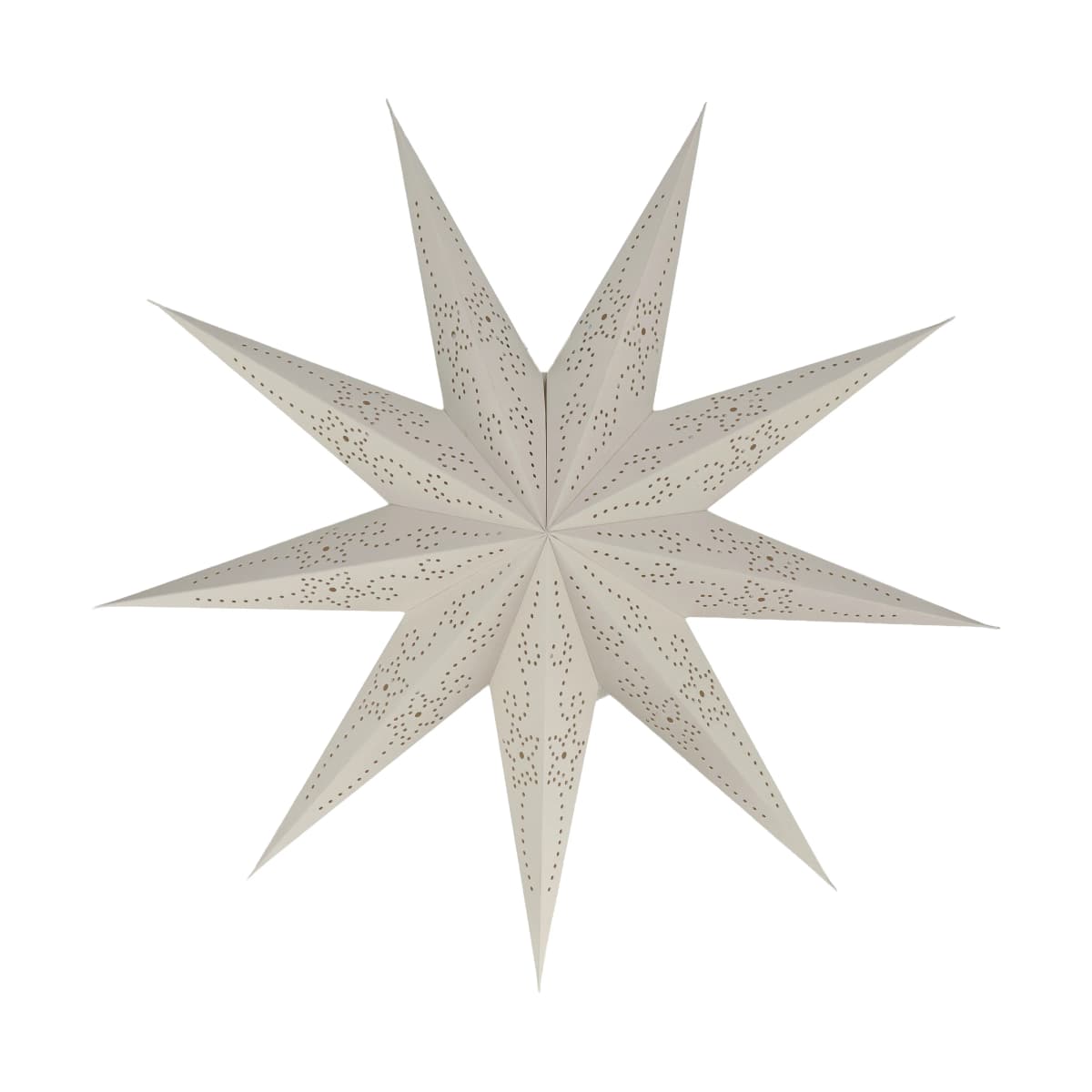 Folk adventsstjerne, Hvit, Ø60 cm