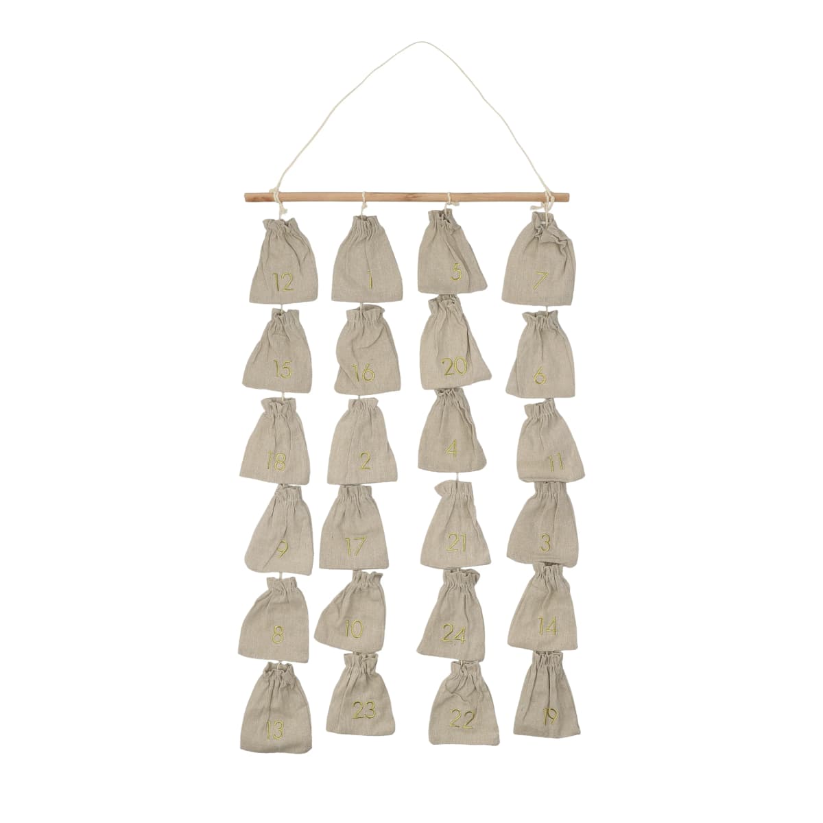 Joyful adventskalender 75 cm, Beige