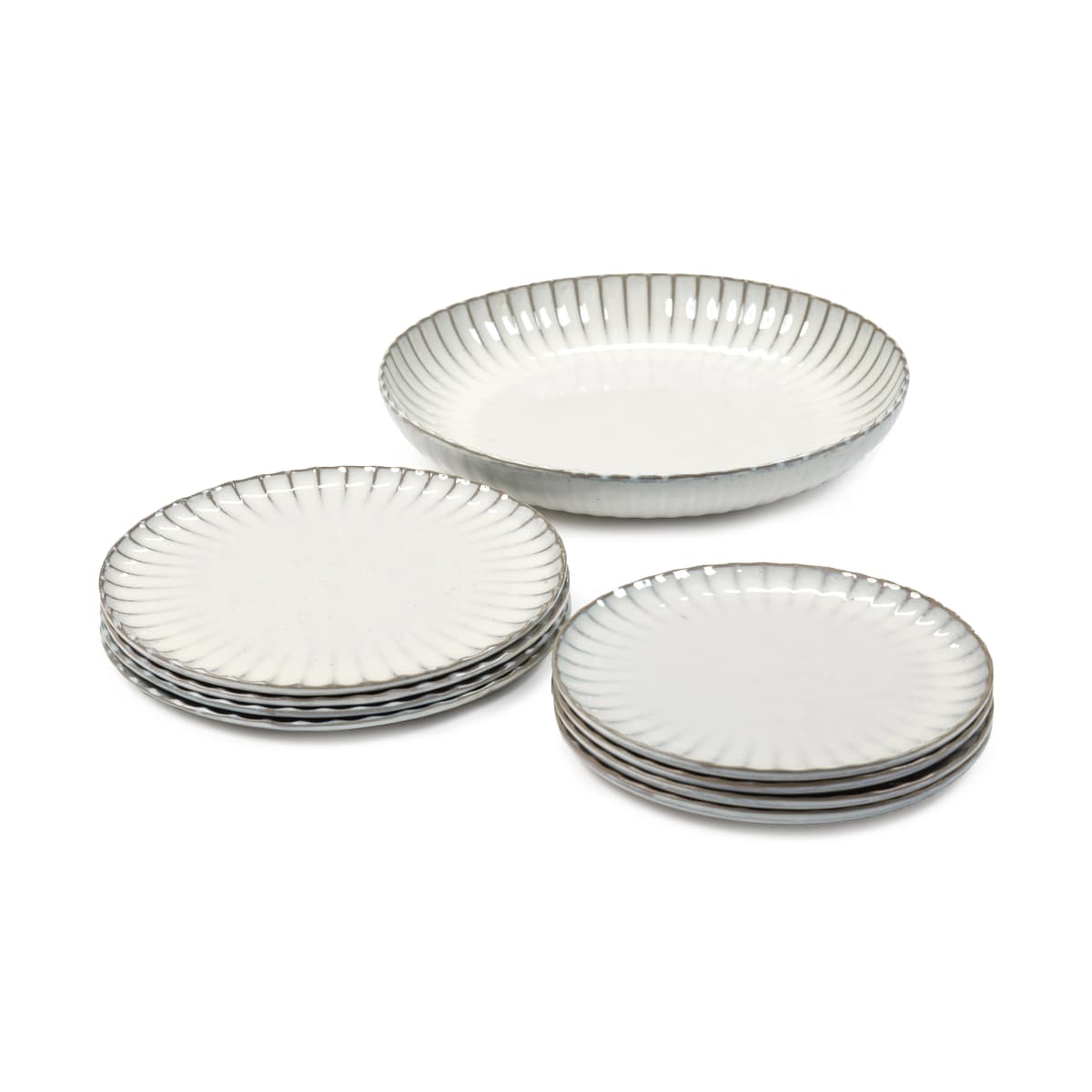 Inku dinner set 9 deler, White