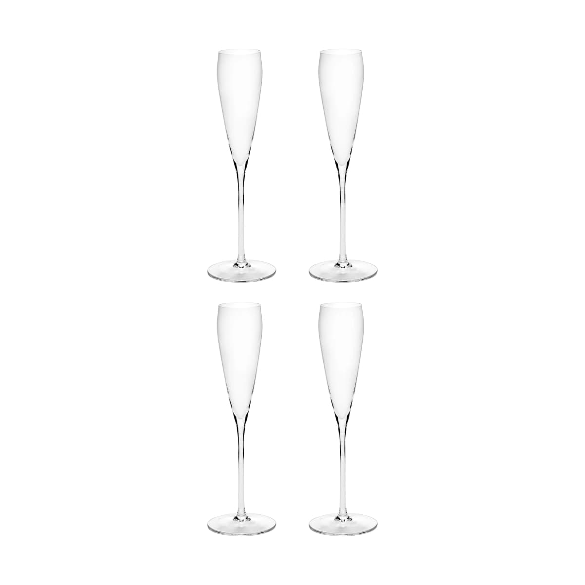 Silhouette flute champagneglass 15 cl 4-pakn., Clear
