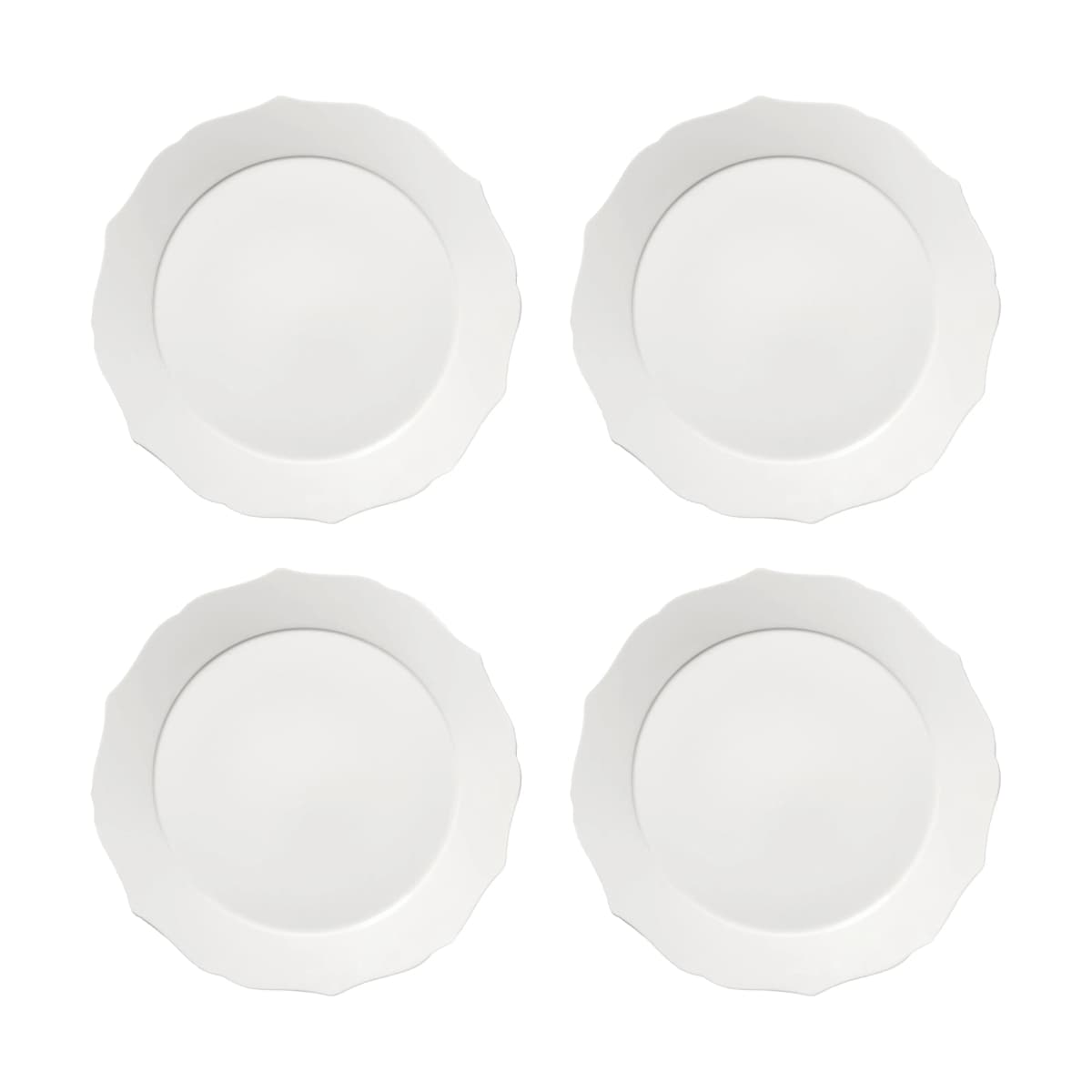 Silhouette tallerken L Ø26 cm 4-pakn., White