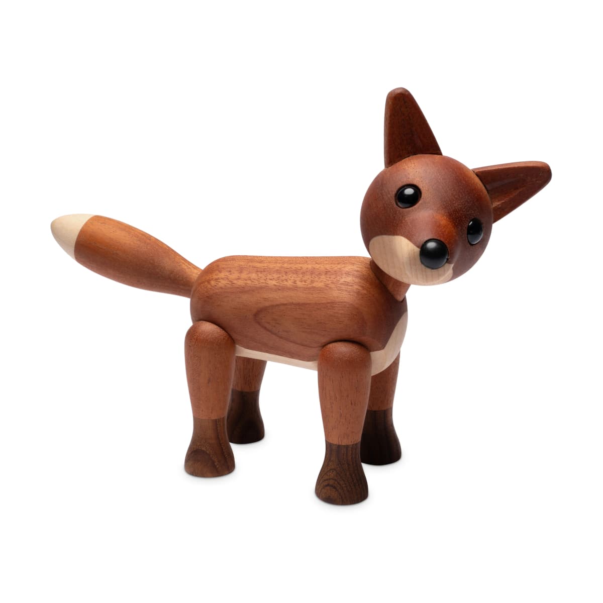Foxy rev dekorasjon 12 cm, Mahogni